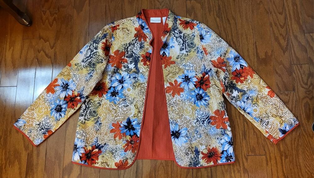 Alfred Dunner (Size 16) Floral Reversible Multicolor Jacket